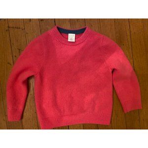 Girls Size 2-4Y COS 100% Cashmere Pink Crewneck Sweater